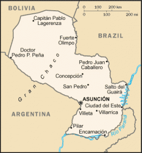 Paraguay Map 278x300 